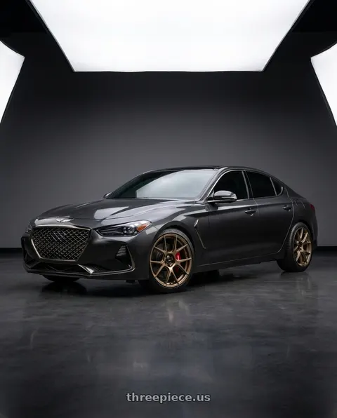 2019 Genesis G70 with Konig 56BZ Ampliform 5x114.3 17x8 +40 Gloss Bronze wheels