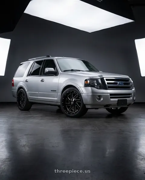 2008 Ford Expedition with FULL THROTTLE FT1 6x135/6x139.7 20x10+0 BLACK / MILLED wheels