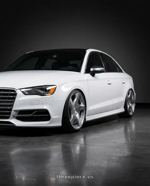 2015 Audi S3 with MRR VP3 5x112 20x10.5  +40 Silver Machine Face wheels