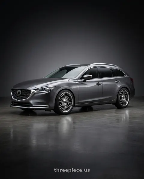 2019 Mazda 6 with Work Emitz Black Polish 5x114.3 19x7.5 +45 wheels