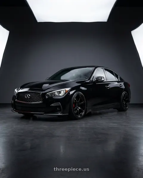 2023 INFINITI Q50 with Advan RGII 5x114.3 19x10+35 Gloss Black wheels