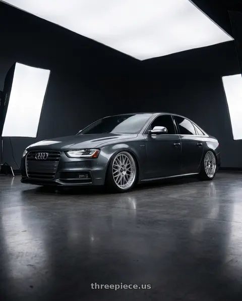 2015 Audi S4 with Work Vs-Xx 5x112 19x9+36 T Disk Light Grey Silver wheels