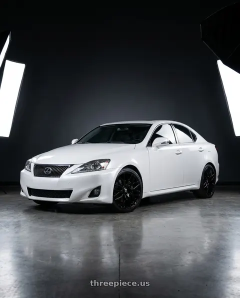 2012 Lexus IS350 with TOUREN TR76 3276 5x114.3 20x8.5 +35 GLOSS BLACK wheels