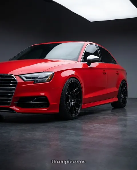 2017 Audi S3 with Enkei GTC02 5x112 18x10+45 Matte Black wheels