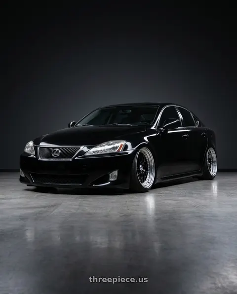 2007 Lexus IS250 with Work Meister M1 3p 5x114.3 19x8.5+43 O Disk Black wheels