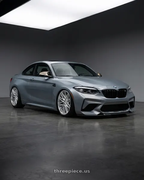 2021 BMW M2 Competition with Vossen HF-7 5x120 20x9 +35 Flat - Silver Polished wheels