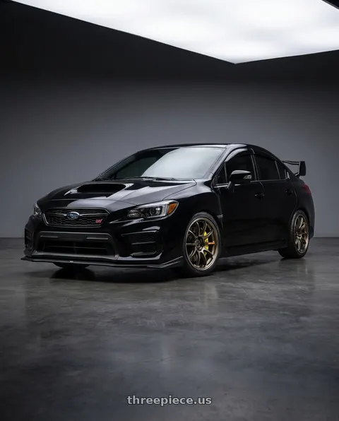 2021 Subaru WRX STI Limited with Work Emotion Zr10 5x114.3 19x9.5 +38 Titanium Diamond Lip Cut wheels