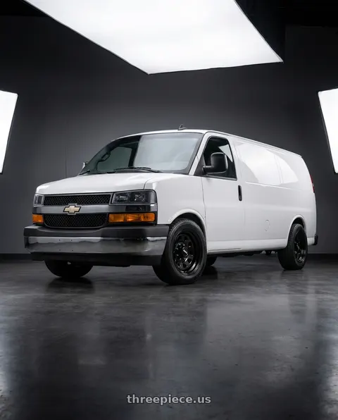 2014 Chevrolet Express 3500 with Vision HD 84H 8x165.1 16x7+0 Gloss Black wheels