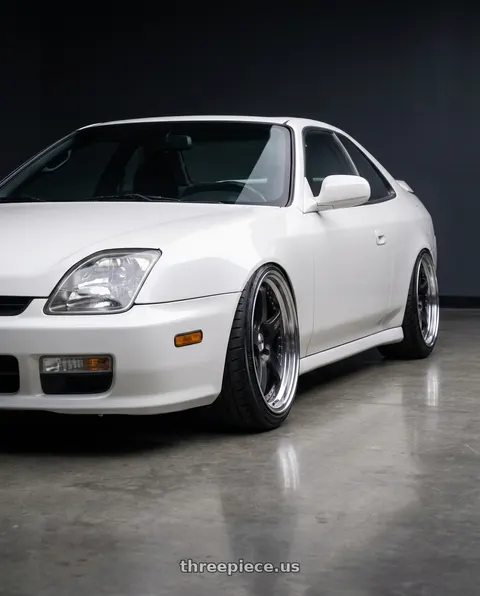 2000 Honda Prelude with SSR Professor SP4 5x114.3 19X9.5 25 HP Disk Flat Black wheels