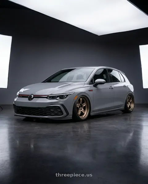 2022 Volkswagen GTI with Volk Racing 21C 5x114.3 18X9+20  Bronze wheels