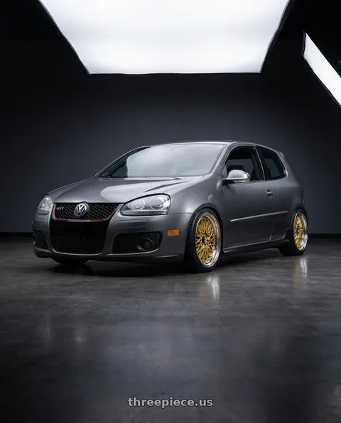 2009 Volkswagen GTI with SSR Formula MESH 5X100 18X9.5+0 HP Disk Fm Gold wheels