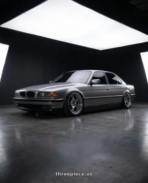1997 BMW 740iL with Work Meister S1 3P 5x120 19x8.5+12 R Disk Bright Buff Finish wheels