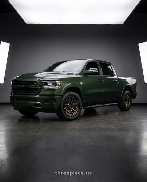 2026 Ram 1500 with Fuel 1PC FC866 PISTON 6X139.7 20x9 +1 MATTE BRONZE W/ GLOSS BLACK LIP wheels