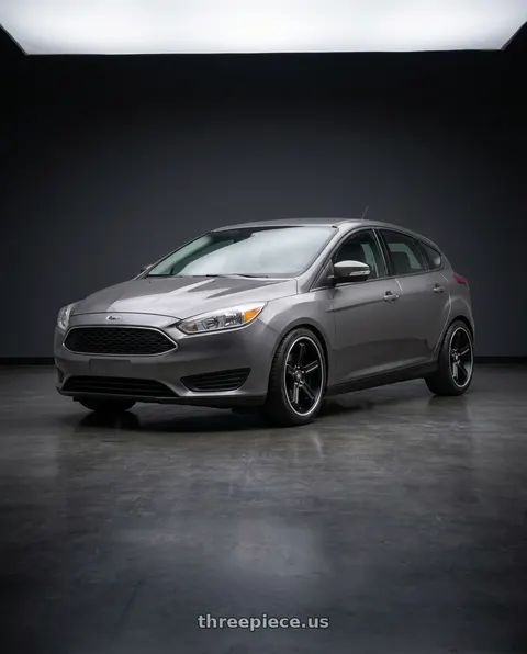2017 Ford Focus with Motegi MR122 4X100/4X114.3 18X9 +45 SATIN BLACK W/ MACHINED STRIPE wheels