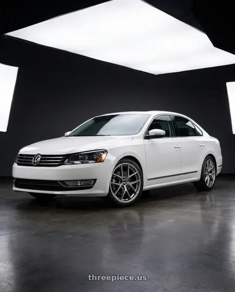 2012 Volkswagen Passat with BBS CI-R 5x112 19x8.5 +45 Platinum Silver Polished Rim Protector wheels