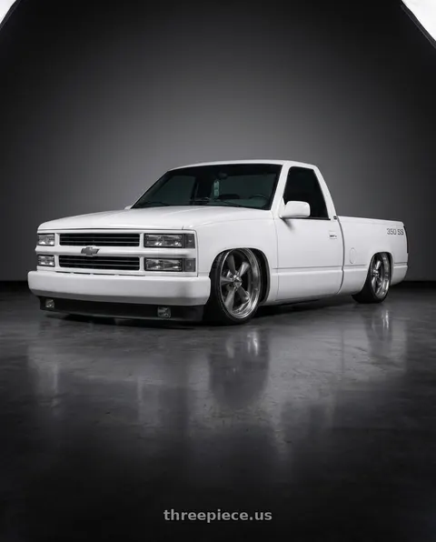 1989 Chevrolet C1500 with Ridler Type 695 5x127 20x8.5+0 Grey/Machined Lip wheels