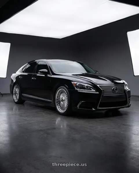 2014 Lexus LS460 with Work Emitz Black Polish 5x100 19x9.0 +22 wheels