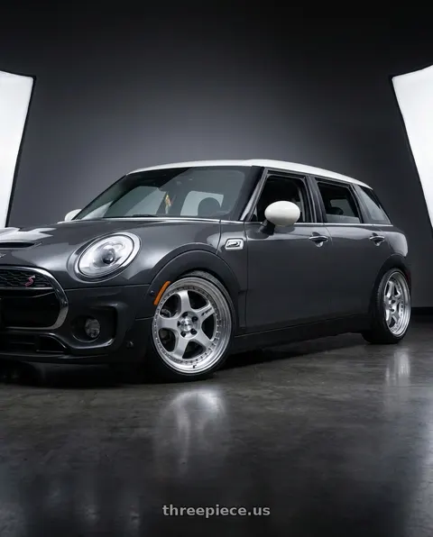 2019 Mini Cooper Clubman S with Work Meister L1 3P 5x112 18x8+39 O Disk Matte Silver wheels