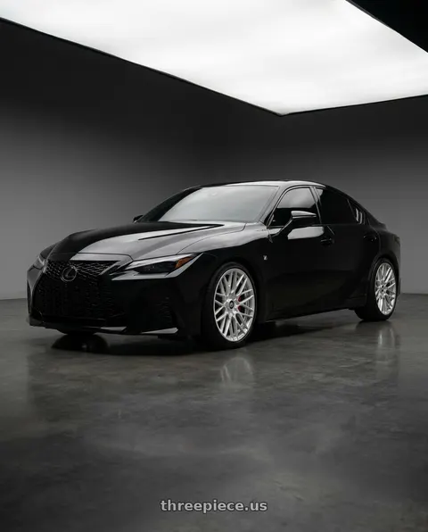 2022 Lexus IS350 with Rotiform 1PC R140 RSE 5X114.3/5X120 18X9.5 +35 GLOSS SILVER wheels