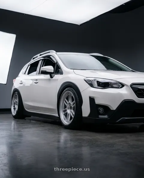 2022 Subaru Crosstrek with Enkei RPF1 4x114.3 16x7+43 Silver wheels