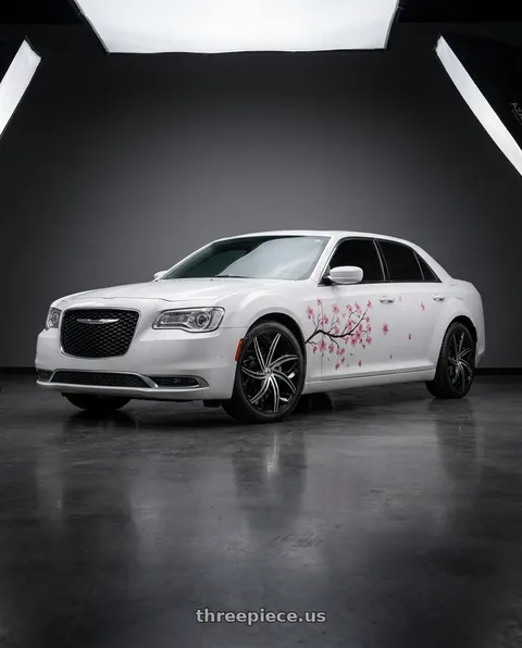 2022 Chrysler 300 with Azara AZA-541 5x112/5x114.3 22x8.5 +38 Gloss Black & Machined wheels