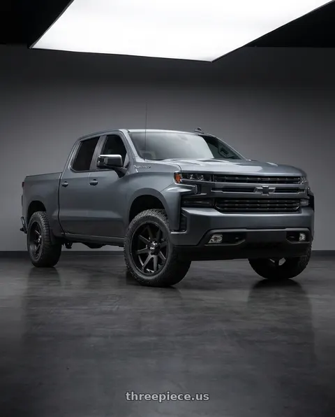 2021 Chevrolet Silverado 1500 LT with Ion Type 143 6x139.7 20x9+0 Matte Black wheels