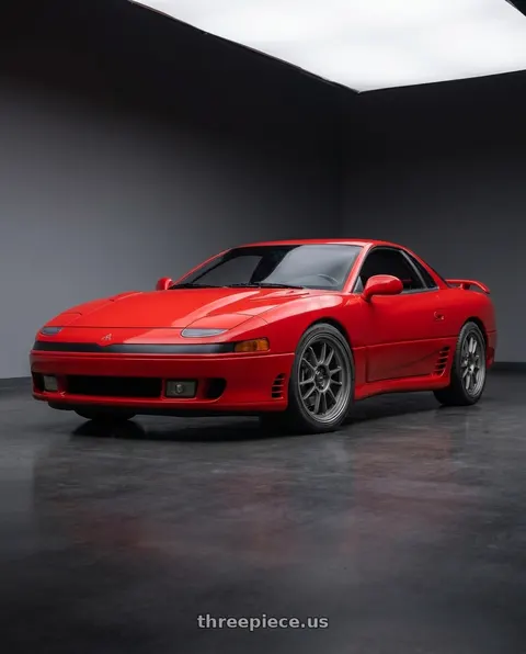 1993 Mitsubishi 3000GT VR-4 with Konig Hypergram 5X114.3 19x8.5+38 Matte Grey Flow Formed wheels