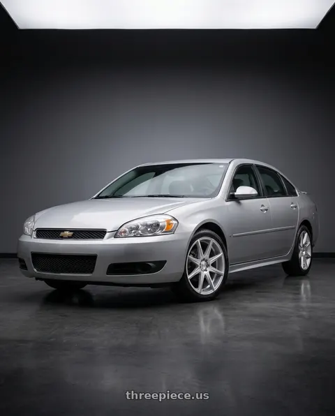 2009 Chevrolet Impala with RAVETTI M9 4X100/4X114.3 17x7.5 +40 SILVER MACHINED wheels