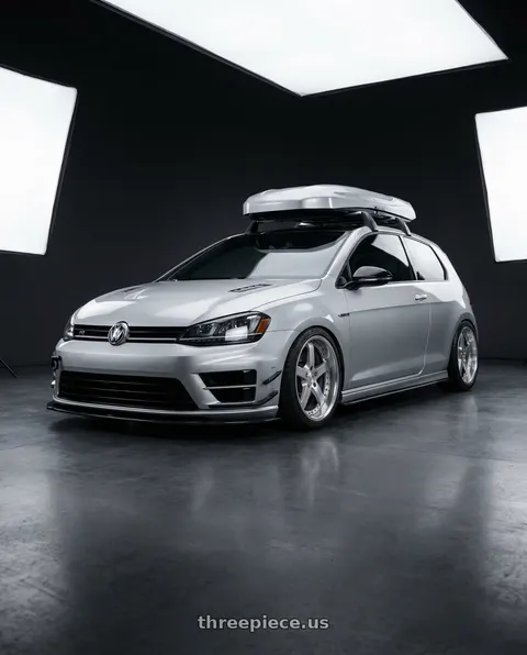2015 Volkswagen GTI with Work Equip E05 5x112 19x9+40 o disk Feinheit Silver 2 wheels