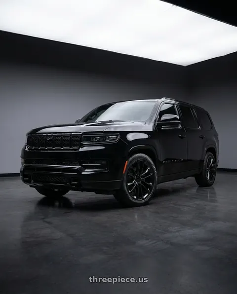 2025 Jeep Grand Wagoneer with O.E. Revolution 158 6x139.7 22x9 +24 Gloss Black wheels