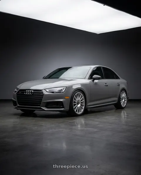 2019 Audi S4 with fifteen52 PODIUM 5x112 / 5x120 18x8.5 +35 SPEED SILVER (GLOSS SILVER) wheels