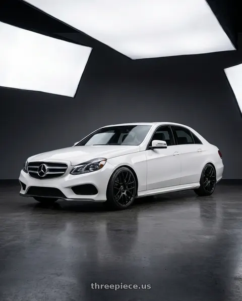 2016 Mercedes-Benz E350 with Work Emotion m8r 5x112 19x9.5 +38 Matte Black wheels