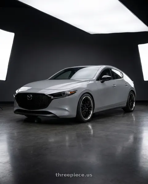 2025 Mazda 3 2.5 Carbon Turbo with Petrol P4C 5X114.3 19X8 +40 GLOSS BLACK W/ MACHINED CUT LIP wheels