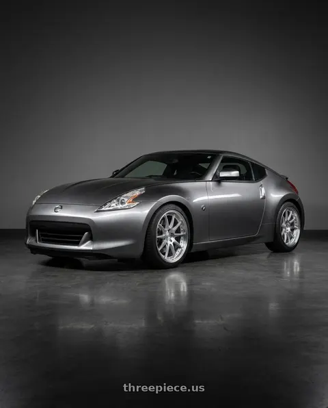 2010 Nissan 370Z Touring with Aodhan DS07 5x114.3 19x9.5+15 Silver w/Machined Face wheels