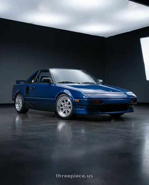 1987 Toyota MR2 with Speed Star Mk-III 4x100 15X7+26  Silver wheels