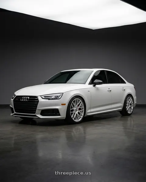 2019 Audi S4 with Rotiform 1PC R140 RSE BLANK 17X8 +30 GLOSS SILVER wheels