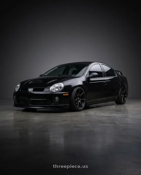 2005 Dodge Neon SRT-4 with Motegi MR154 BATTLE 5X100 17X8 +43 MATTE BLACK wheels