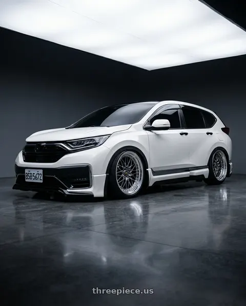2019 Honda CR-V with Work Vs-Xv 5x100 18x10.5-25 R Disk Brilliant Silver Black wheels