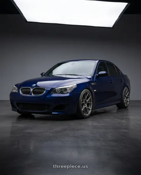 2010 BMW M5 with Konig Ampliform 5x120 19x10+28 Dark Metallic Graphite wheels