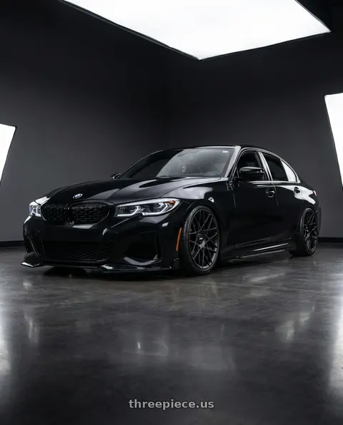 2021 BMW M340i with Rotiform 1PC R165 BLQ-C 5X112 19X8.5 +45 MATTE BLACK wheels