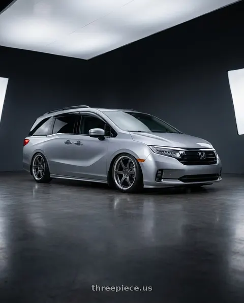 2024 Honda Odyssey Elite with Ssr Reiner Type 6S 5x120 20X8.5 45 Super Low Disk Prism Dark Gunmetal wheels