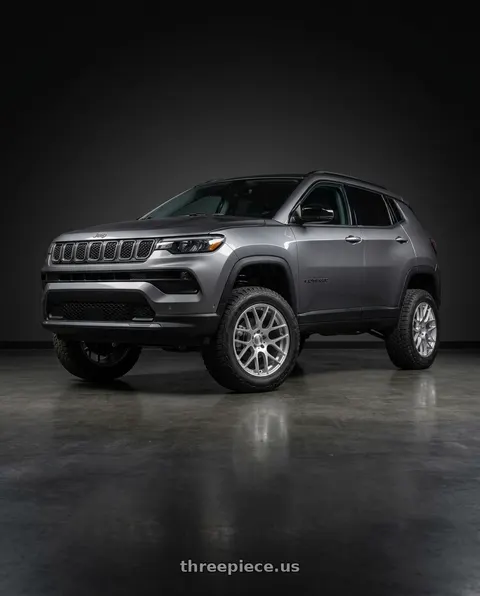 2025 Jeep Compass with MRR UO2 5x110 18x8.5  +35 Hyper Silver wheels