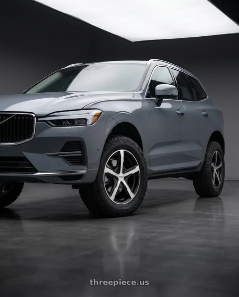 2024 Volvo XC60 with American Racing 921 5x108 18x8 +15 GLOSS BLACK MACHINED wheels