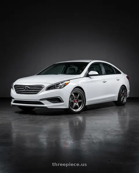 2017 Hyundai Sonata SE with Aodhan AH08 5x114.3 18x8.5+35 Hyper Black wheels