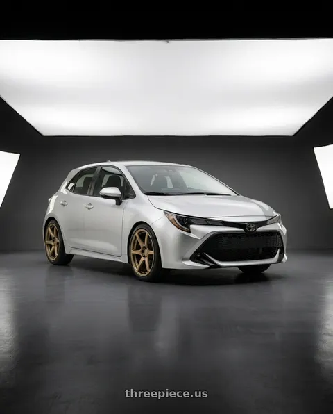 2021 Toyota Corolla with Kansei K11B Tandem 5X100 18x9.5 22 Bronze wheels