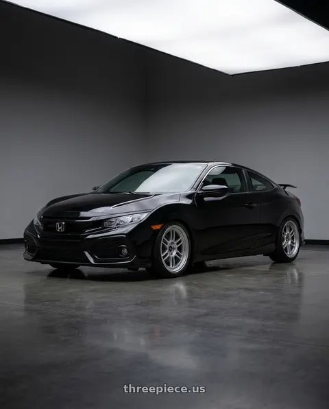 2018 Honda Civic EX with Enkei RPF1 5x114.3 18x8.5+40 Silver wheels