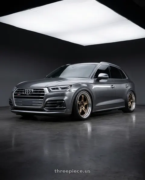 2018 Audi SQ5 with Volk Racing 21C SPEC-SR 5x114.3 18x10.5 +15 SHINING BRONZE METAL / RIM DC wheels