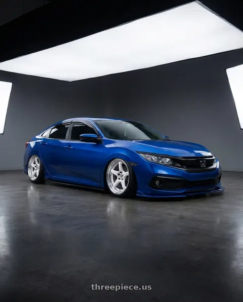 2020 Honda Civic EX with Work T5R 2P 5x114.3 18x8.5 +38 WHITE wheels
