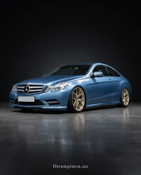 2014 Mercedes-Benz E-Class Coupe C207 with BBS FI-R Evo 5x112 19x9.5+15 White Gold wheels
