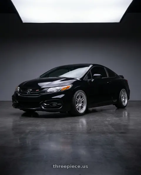 2015 Honda Civic Si with Enkei RPF1 5x114.3 17x9+45 Silver wheels